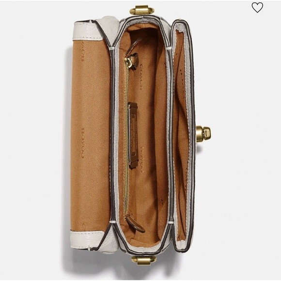 Coach 88346 Cassie Crossbody 19 Leather Chalk Chain...